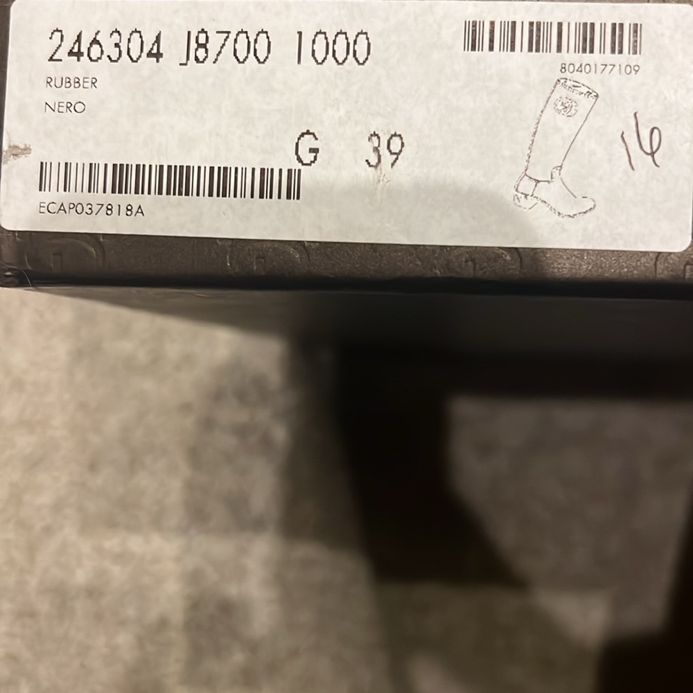 GUCCI NEW Authentic Gucci Wellington Rubber ridding boots size 39 - Picture 8 of 9